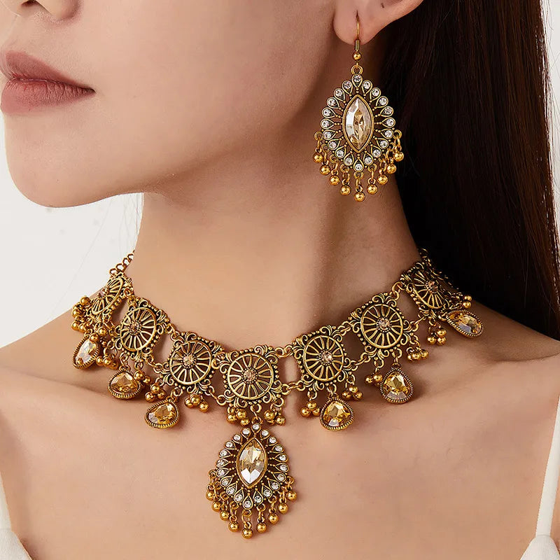 Ethnic Vintage Jewelry Set Resin Stone Jewelry Sets