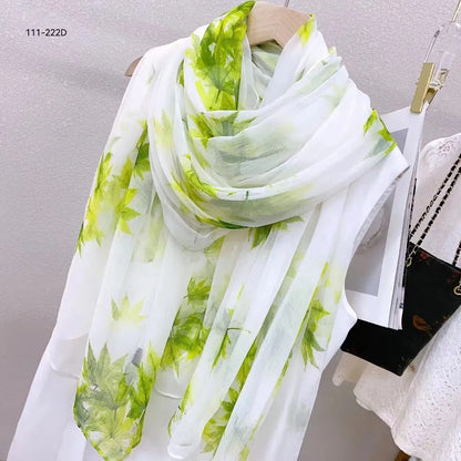 2025 Silk Scarf Women Hijab Pashmina Long Beach Stoles Shawl Wrap Headbands Spring Warm Scarves Bandana Ladies Neckscarf Foulard