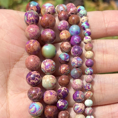 45 Styles Natural Stone Beads Amethyst Purple Jades Agate Crystal Glass Beads Jewelry Making Findings DIY Bracelet Accessories - AMULET RING STORE