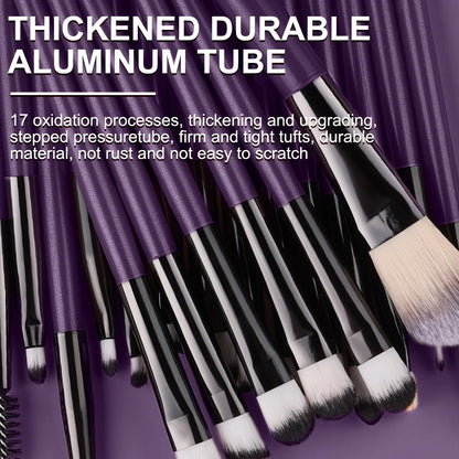 8/20Pcs Eye Makeup Brush Set Portable Soft Makeup Tool Eyeshadow Blending Detail Cosmetics Brush Kit with Makeup Egg Powder Puff - AMULET RING STORE