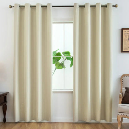 2pcs Modern 100% Blackout Curtain with Coated Lining, Curains for Bedroom, Living Room, Dining Room, Bathroom, Home Decor - AMULET RING STORE