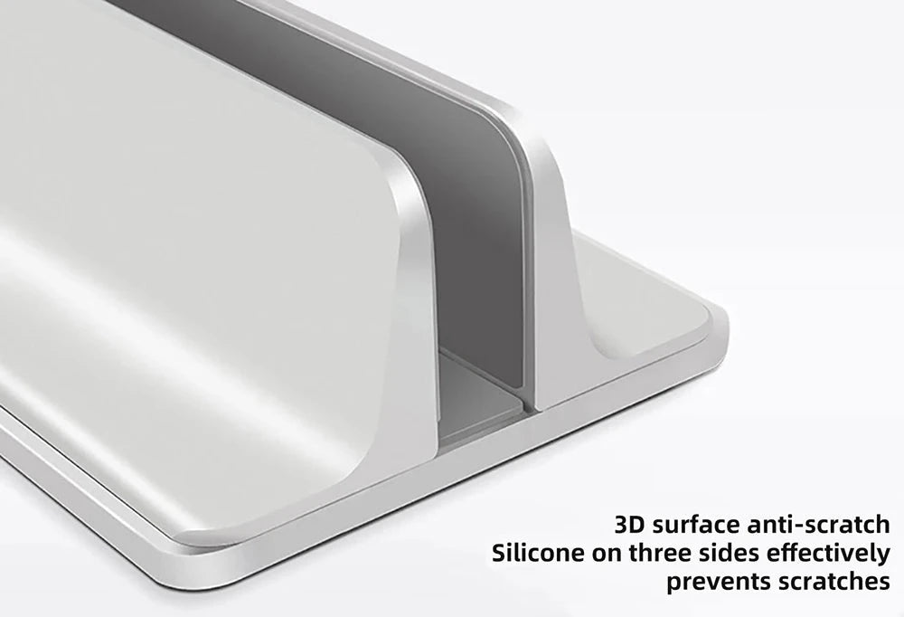 Vertical Laptop Stand Holder Foldable Aluminum Notebook Stand Laptop Tablet Stand Support For Macbook Air Pro PC 13-17 inch - AMULET RING STORE