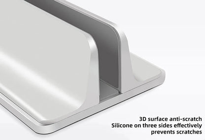 Vertical Laptop Stand Holder Foldable Aluminum Notebook Stand Laptop Tablet Stand Support For Macbook Air Pro PC 13-17 inch - AMULET RING STORE