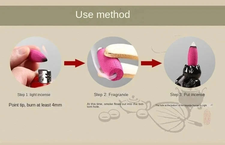 Waterfall Incense Burner Backflow Aromatherapy Home Decor Ornament with Incense Cones - Home Decorative Accessories - AMULET RING STORE