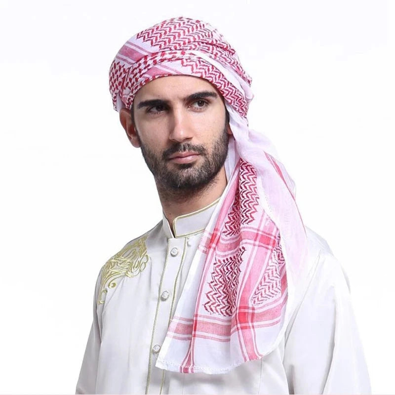 55x55 Inch Arab Shemagh Muslim Keffiyeh Head Wrap Scarf for Men Women Tactical Desert Scarf Neck Headwear, Aqel Rope - AMULET RING STORE