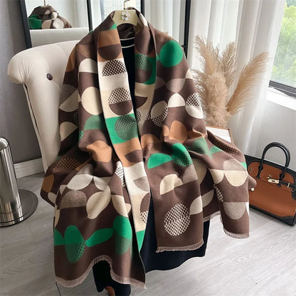 Cashmere Scarf for Women Thick Warm Winter Blanket Brand Female Luxury Quality Shawl Wrap Bufanda 2024 Poncho Echarpe Pashmina