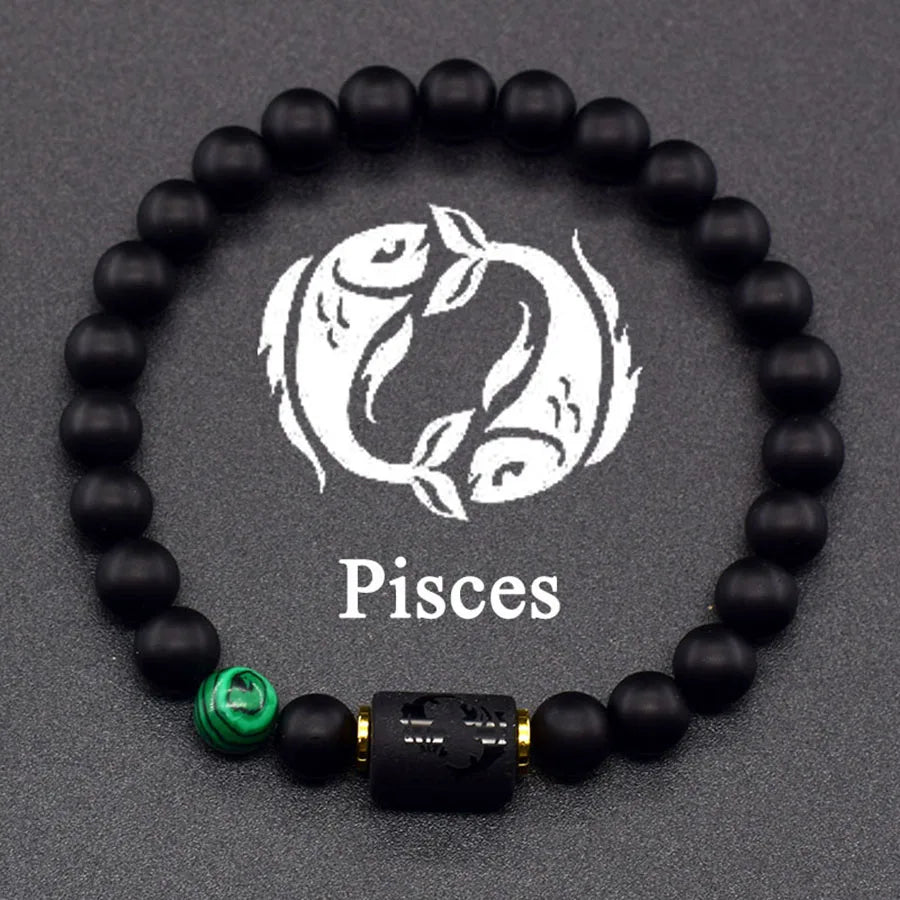 12 Zodiac Sign Bracelet Homme Constellation Bracelet for Men Aries Virgo Leo Libra Charm Bangle Women Friendship Jewelry on Hand