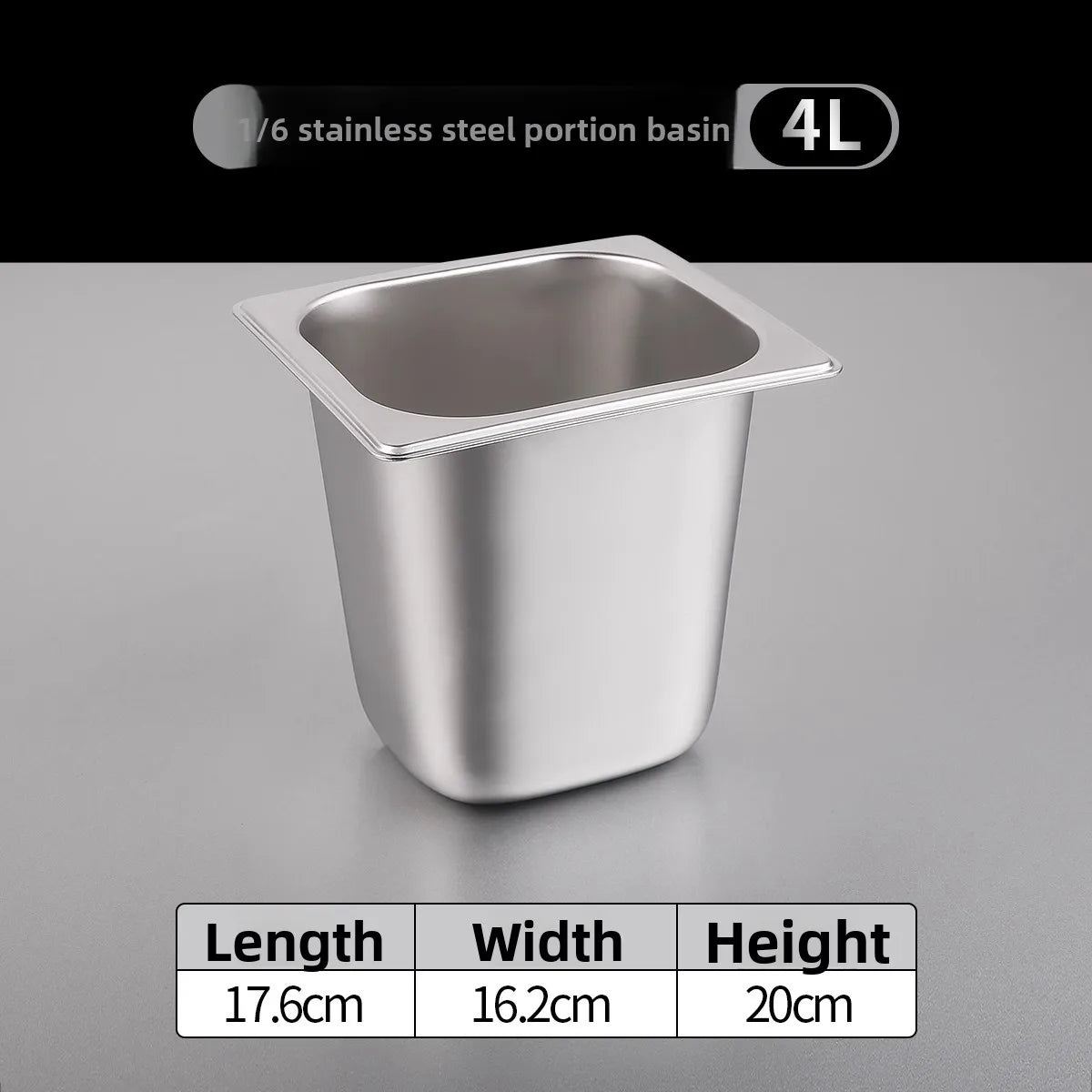 Stainl Steel Rectangular Covered Small Seasoning Box Food Container Thermal Rectangular Basin for Restaurant Kitchen - AMULET RING STORE