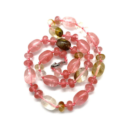 Natural Stone Malachite Lapis Lazuli Agate Necklace 10x14mm Cylindrical Beads 5x9mm Abacus Beads Ladies Necklace about 18 Inches - AMULET RING STORE