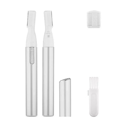 2022 New Multi Functional Mini Handle Beauty Women Painless Automatic Shaving Trim Eyebrows Electric Eyebrow Trimmer Pink Black - AMULET RING STORE