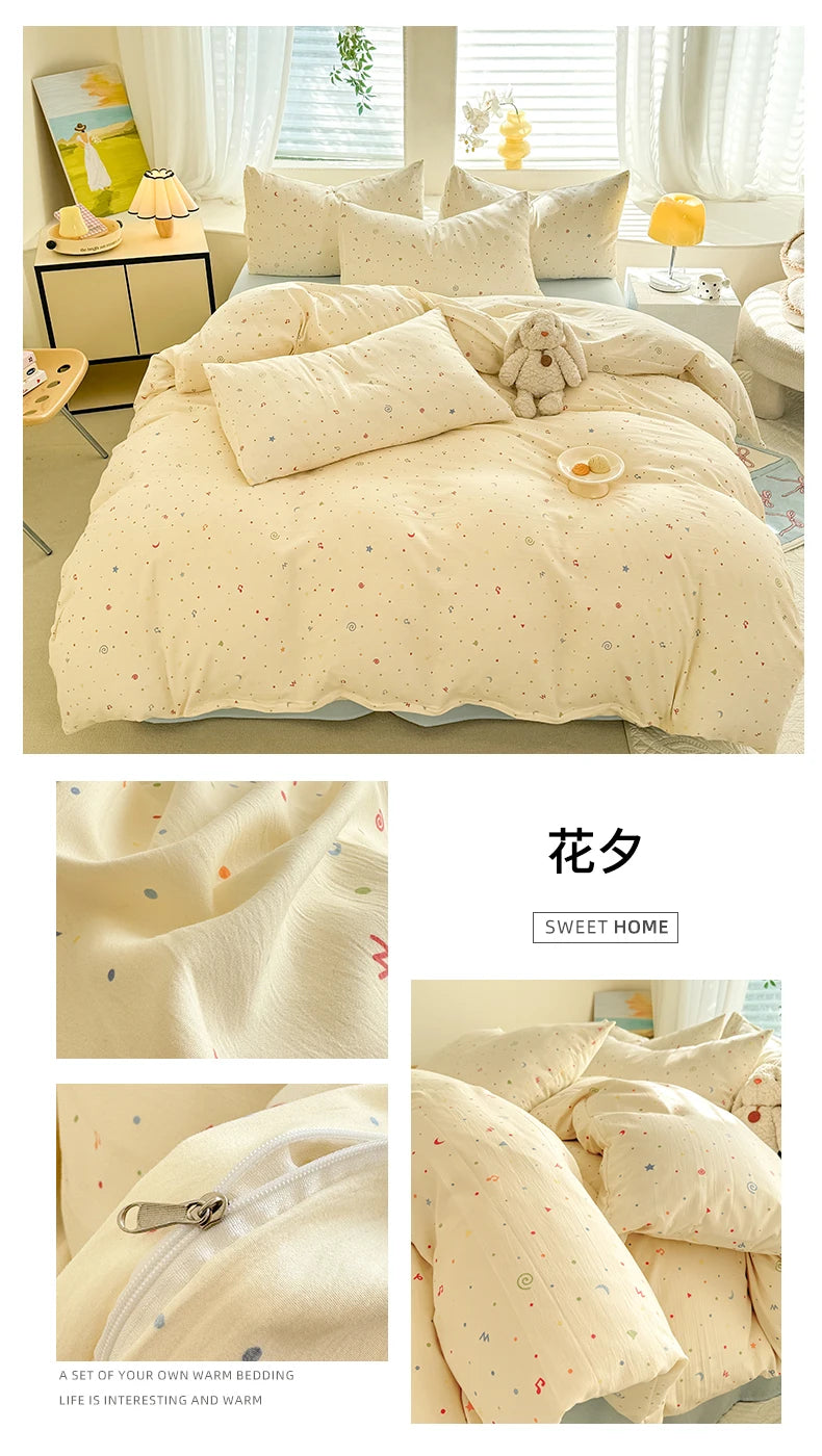 Cute Dog Printed Duvet Covet Set Brown Color Comforter Cover with Pillowcase for Kids Single/Queen/King housse de couette Full - AMULET RING STORE