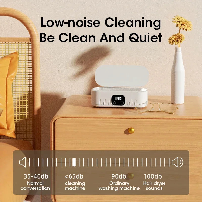 Ultrasonic Cleaning Machine 400ml Ultrasonic Cleaning Tank Automatic Cleaning Makeup Brush Glasses Watches Jewelry Cleaning - AMULET RING STORE