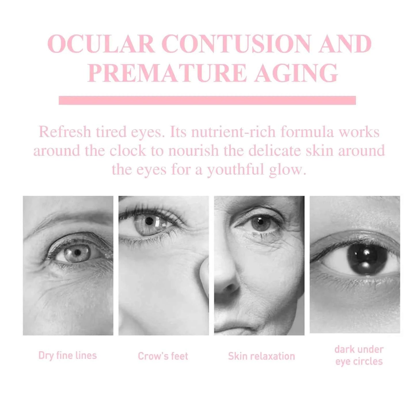 Retinol Eye Cream Stick Fade Fine Line Remove Wrinkle Eye Bags Anti-Puffiness Dark Circle Smoothing Firming Under Eye Skin Care