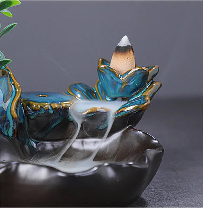 Backflow Incense Furnace, Aromatherapy Furnace, Hydroponic Cultivation of Green Plants, Home Religious Articles, Decor Line - AMULET RING STORE