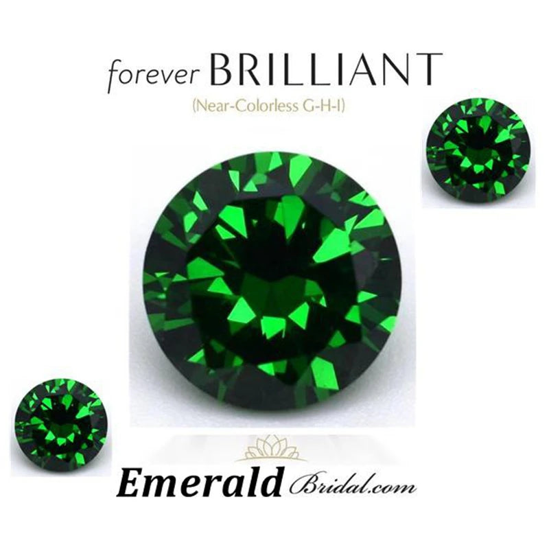 Brilliant Natural AAAAA+ Emerald 10.0mm 6.50Carat Round Cut Gemstones Sri-Lanka VVS Gem