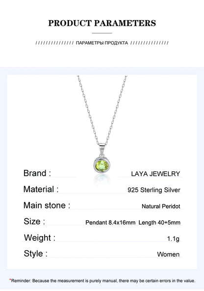 LAYA 925 Sterling Silver Natural Amethyst Bezel Setting Pendant Necklace For Women Original Fashion Jewelry 2025 Trend