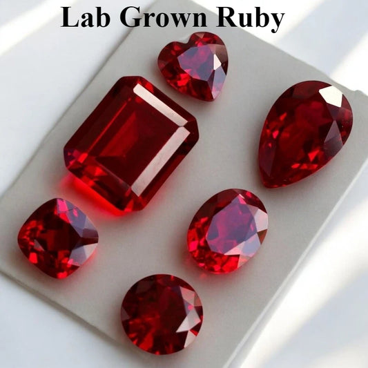 Lab Grown Ruby Pigeon Blood Red Color For Jewelry Diy Making Main Materials Selectable Certificate
