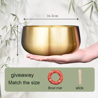 Copper Singing Bowl Buddhism Meditation Sound Healing Sound Bowls Tibetan Original Nepal Singing Bowl Yoga Musical Instruments - AMULET RING STORE