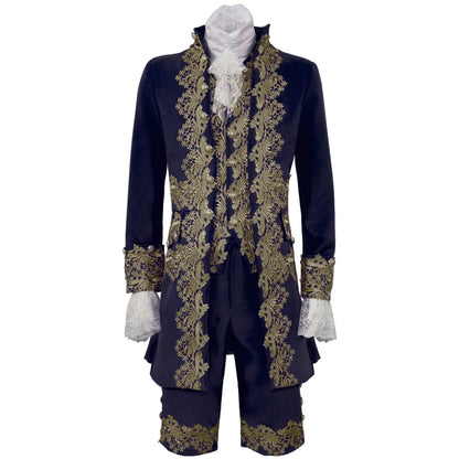 2025 New Medieval Vintage Prince Lace Suits for Men and Women, Halloween Performance Cosplay Three Piece Set(Blazer+Vest+Pants)