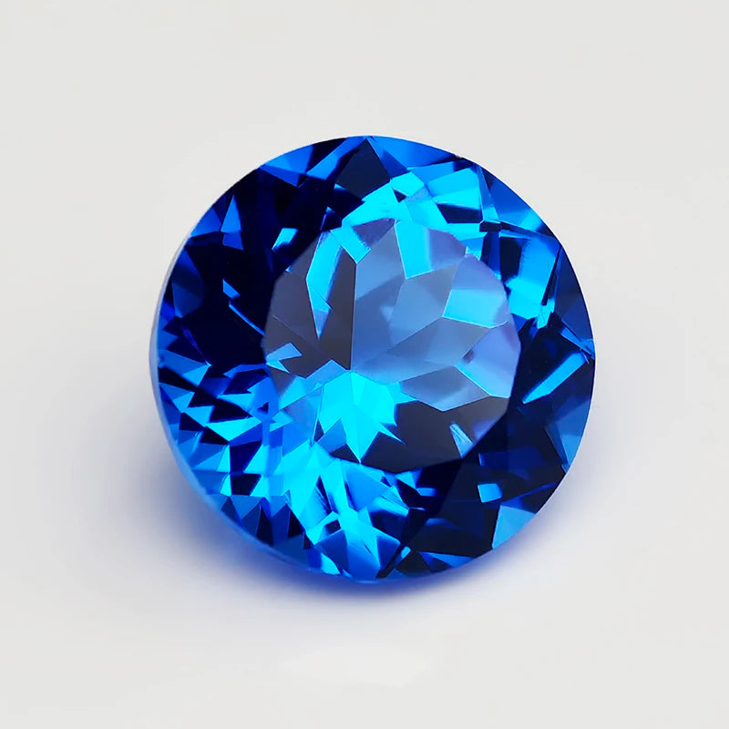 NEW Round Shape Blue Cobalt Spinel Loose Gemstone Diamond for Jewelry Making - AMULET RING STORE