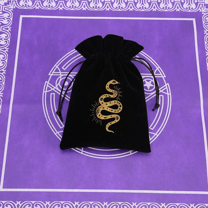 Tarot Card Bag Composite Fleece Drawstring Storage Bag Tarots Storage Bag Dice Bag Rune Jewelry Pouch Christmas Party Gift Pouch - AMULET RING STORE