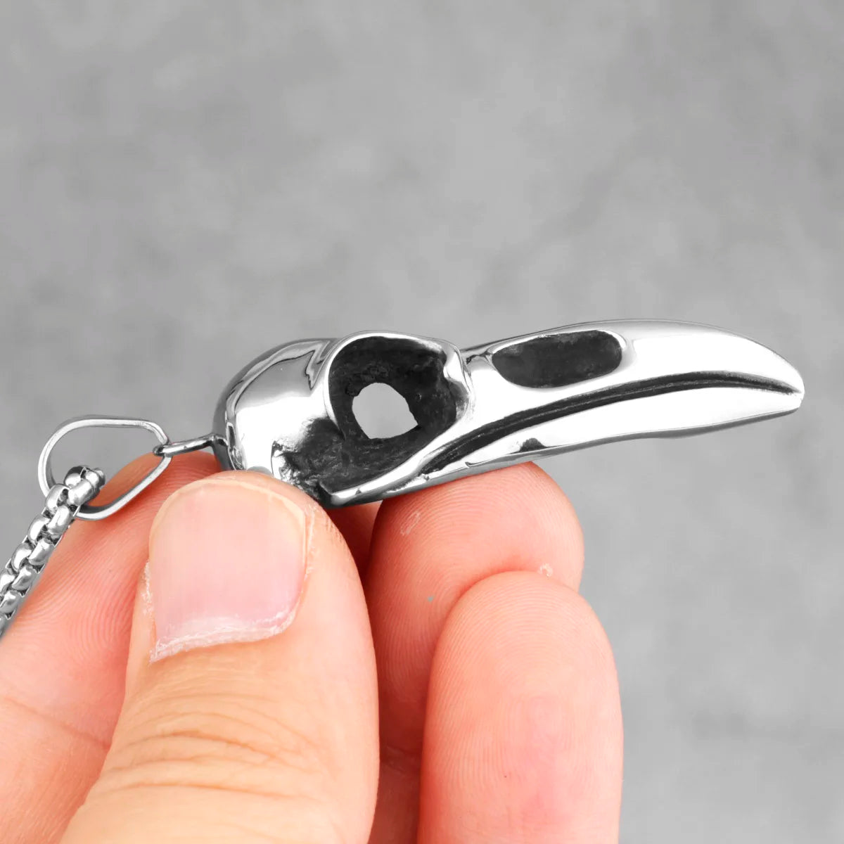 Stainless Steel Men Necklaces Chain Pendants Crow Bird Eagle Skull Punk Rock Hip Hop Cool for Male Boy Fashion Jewelry Gift