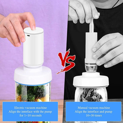 Cordless Electric Vacuum Bag Sealer Pump, Portable USB Charge Vacuum Compression Machine for Food Clothes Storage Bags - AMULET RING STORE