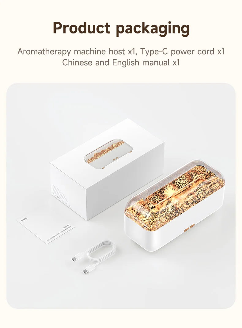 Flame Essential Oil Diffuser with Colorful Night Lights 300ML USB Home Ultrasonic Aromatherapy Fragrant Oil Humidifier Vaporizer