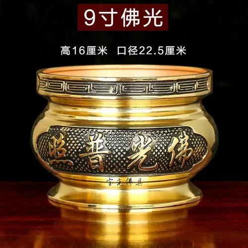 Metal incense burner Buddha tool Backflow fragrance Censer Buddhist Hall pray church tea light burner the god of wealth - AMULET RING STORE