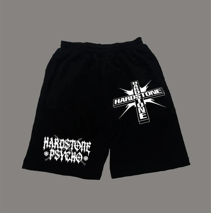 Y2K Vintage Gym Shorts Men Women Sports Low Waist Distressed Design Cotton Blend Quick Dry Athletic Wear Retro Street Style