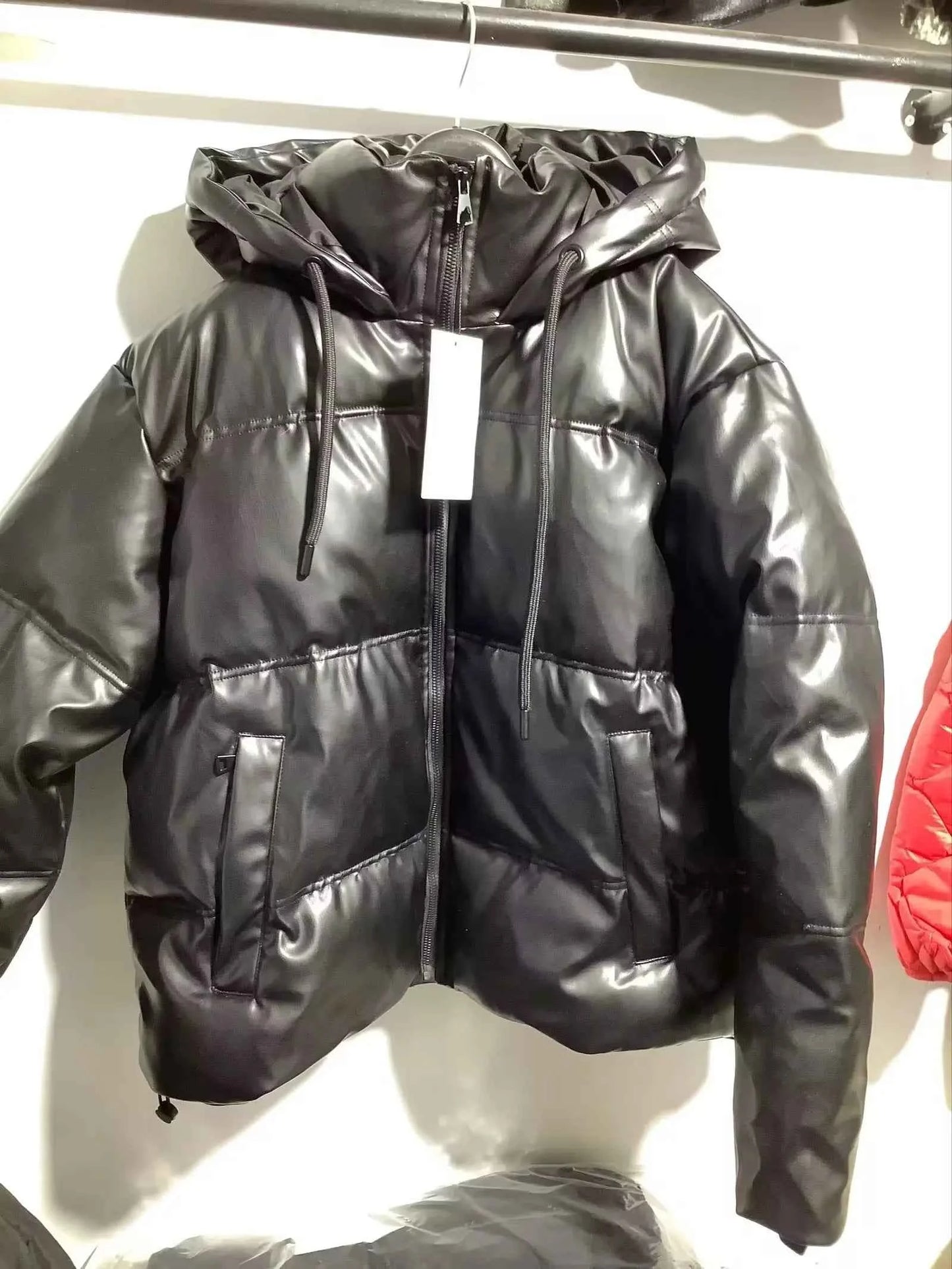 Winter Women's Cold Coat Winter Jackets For Women 2023 Warm Leather PU Parkas Winter Coat Promotion Female Outerwear