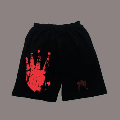 Y2K Vintage Gym Shorts Men Women Sports Low Waist Distressed Design Cotton Blend Quick Dry Athletic Wear Retro Street Style