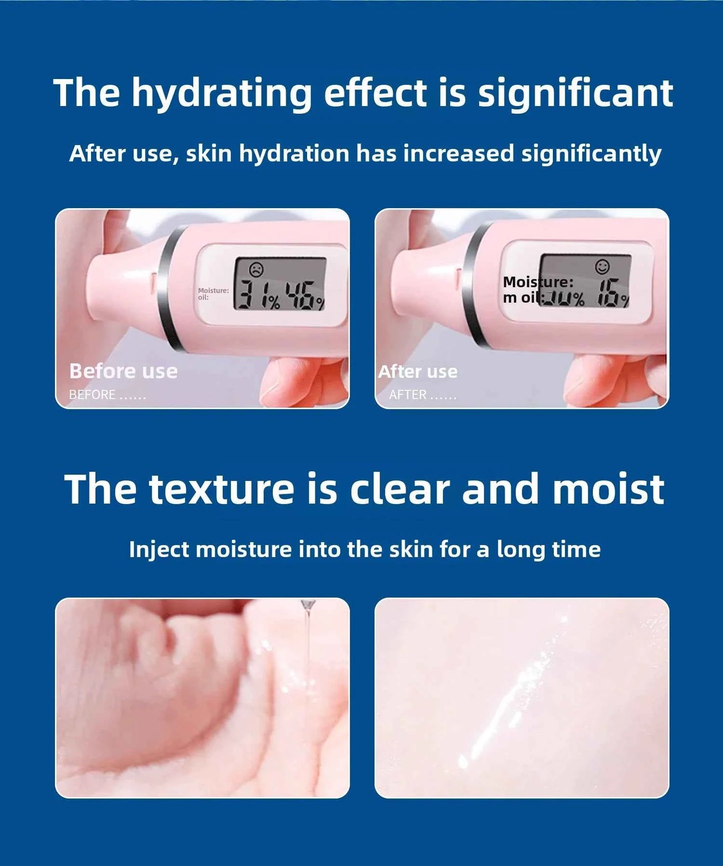 Hyaluronic Acid Serum Anti-Aging Moisturizing Shrink Pores Hydrating Whitening Essence For Microneedle Instruments Skin Care