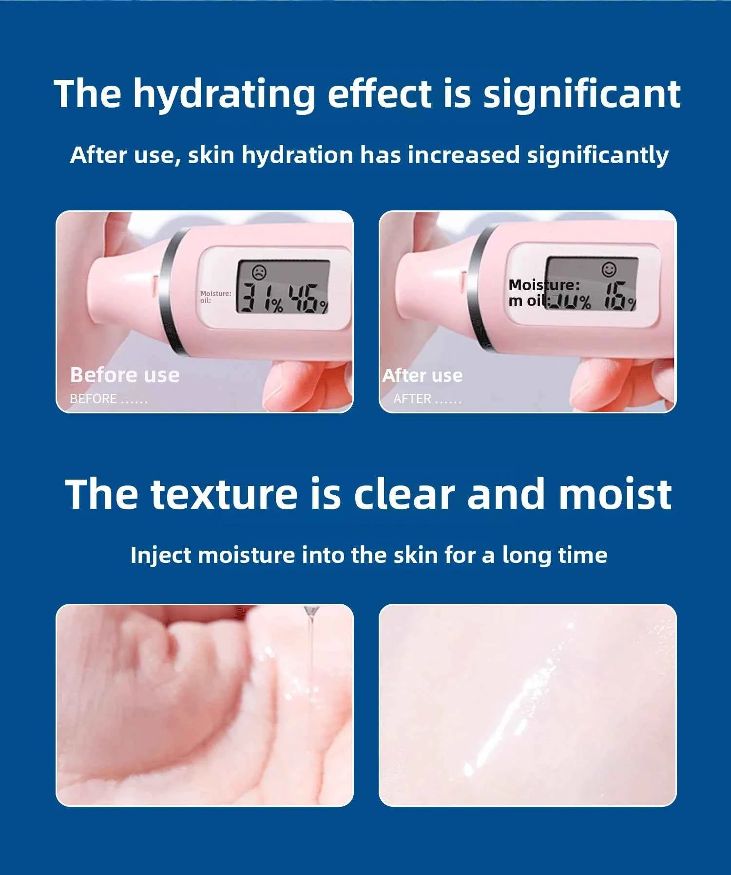 Hyaluronic Acid Serum Anti-Aging Moisturizing Shrink Pores Hydrating Whitening Essence For Microneedle Instruments Skin Care