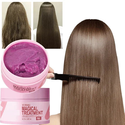 Magical Keratin Hair Mask 5 Seconds Repair Damaged Frizzy Hair Soft Smooth Shiny Nutrition Deep Moisturize Nourishing Hair Care - AMULET RING STORE