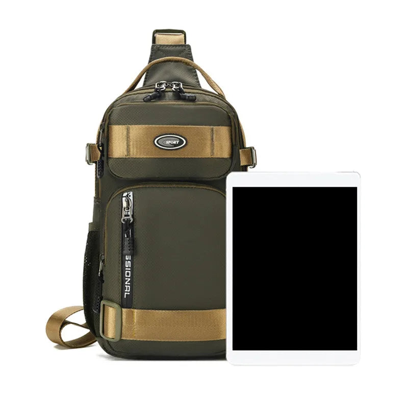 Fashion Multifunction Men's Shoulder Bag Running Outdoor Sling Crossbody Bags Male Travel Trend High Capacity Sport Chest Bag - AMULET RING STORE