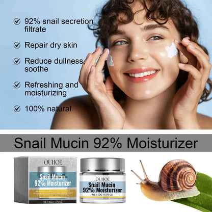 Snail Mucin Cream Argan Seed Oil Moisturizing Nourishing Repairing Lighten Fine Lines Lifting Firming Skin Care Day Cream