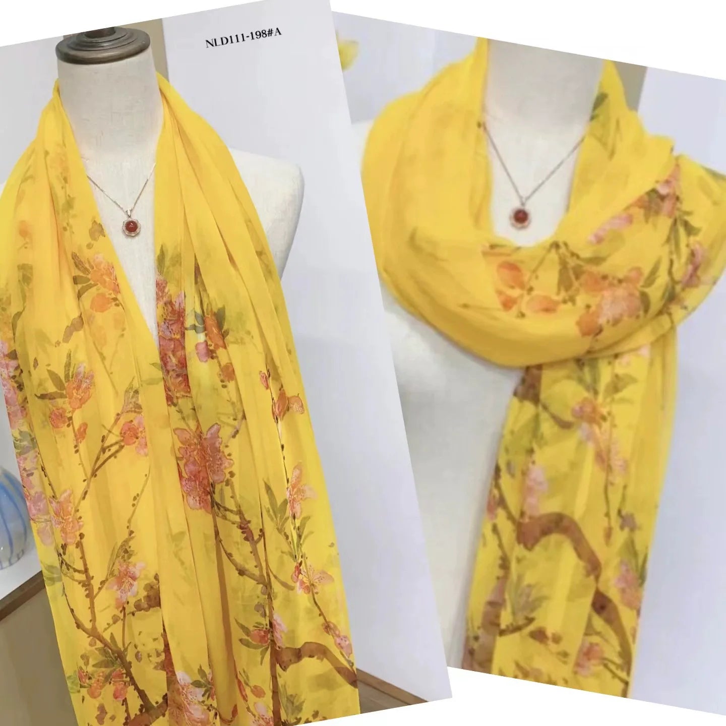 2025 Silk Scarf Women Hijab Pashmina Long Beach Stoles Shawl Wrap Headbands Spring Warm Scarves Bandana Ladies Neckscarf Foulard