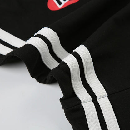 HEYounGIRL Tennis Style Spaghetti Strap Mini Dress Letter Print Contrast Color Sleeveless Women Short Dresses Summer Casual - AMULET RING STORE