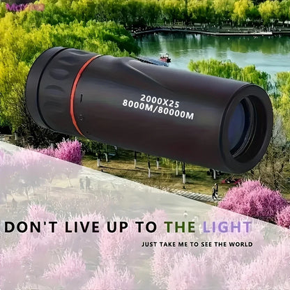2025 2000X25 HD Monocular Telescope, Compact Portable for Travel, Hiking, Fishing, Camping, Stargazing, Concerts & Bird Watching - AMULET RING STORE