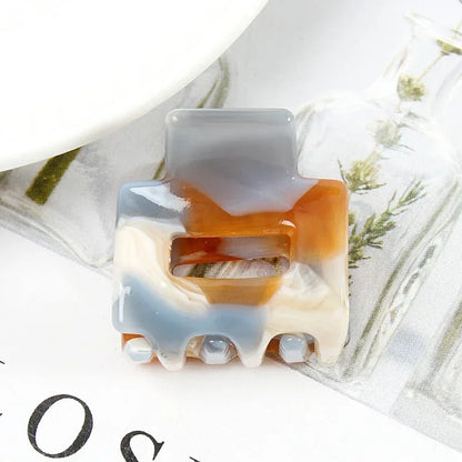 Bgffuy Leopard Korea Acetate Hollow Colorful Mini Hair Claws Crab Hair Clips for Child Girls Hairpins Hair Accessories Barrettes