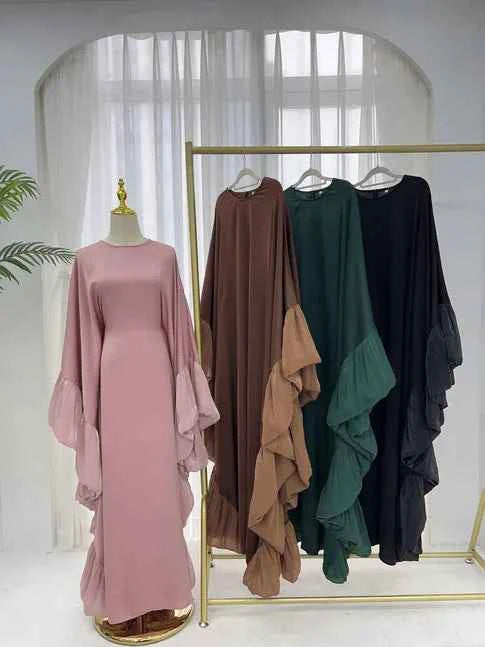 2025 Eid Arabic Muslim Women Modest Dress Luxury Dubai Abaya Islamic Party Lace-detailed Sleeves Robe Festival Turkey Outfit