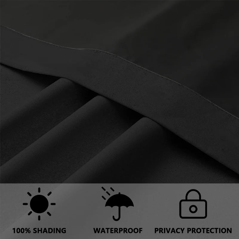 High Shade Waterproof Heat Insulation Indoor Outdoor Curtains Door Curtains Decoration Home Garden - AMULET RING STORE