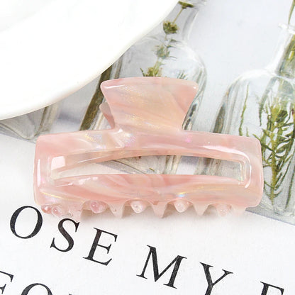 Mini Women's Hair Clips Colorful Geometric Hollow Crab Claw Clip Acetate Leopard Print Fashion Girls Hairpin Hair Accessories - AMULET RING STORE