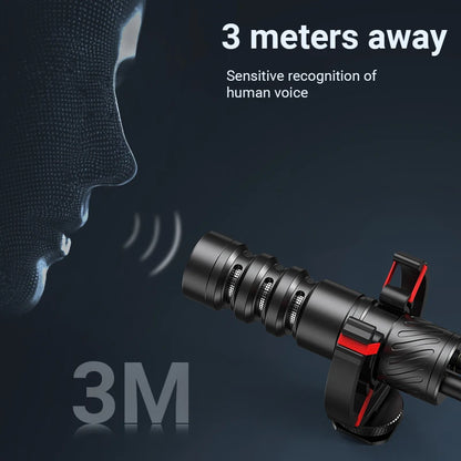 MAMEN Professional Shotgun Microphone Vlog Podcast Microfone Cardioid Pickup for Canon Nikon Camera Phone Interview Recording