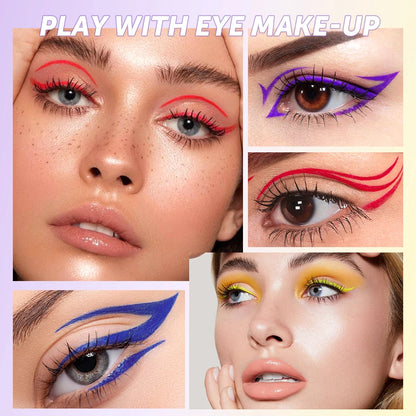 QIBEST High Pigment Eyeliner Pencil Waterproof Smudgeproof Makeup Eye Liner Liquid Black Eyeliner Quick Drying Eyes Cosmetics - AMULET RING STORE