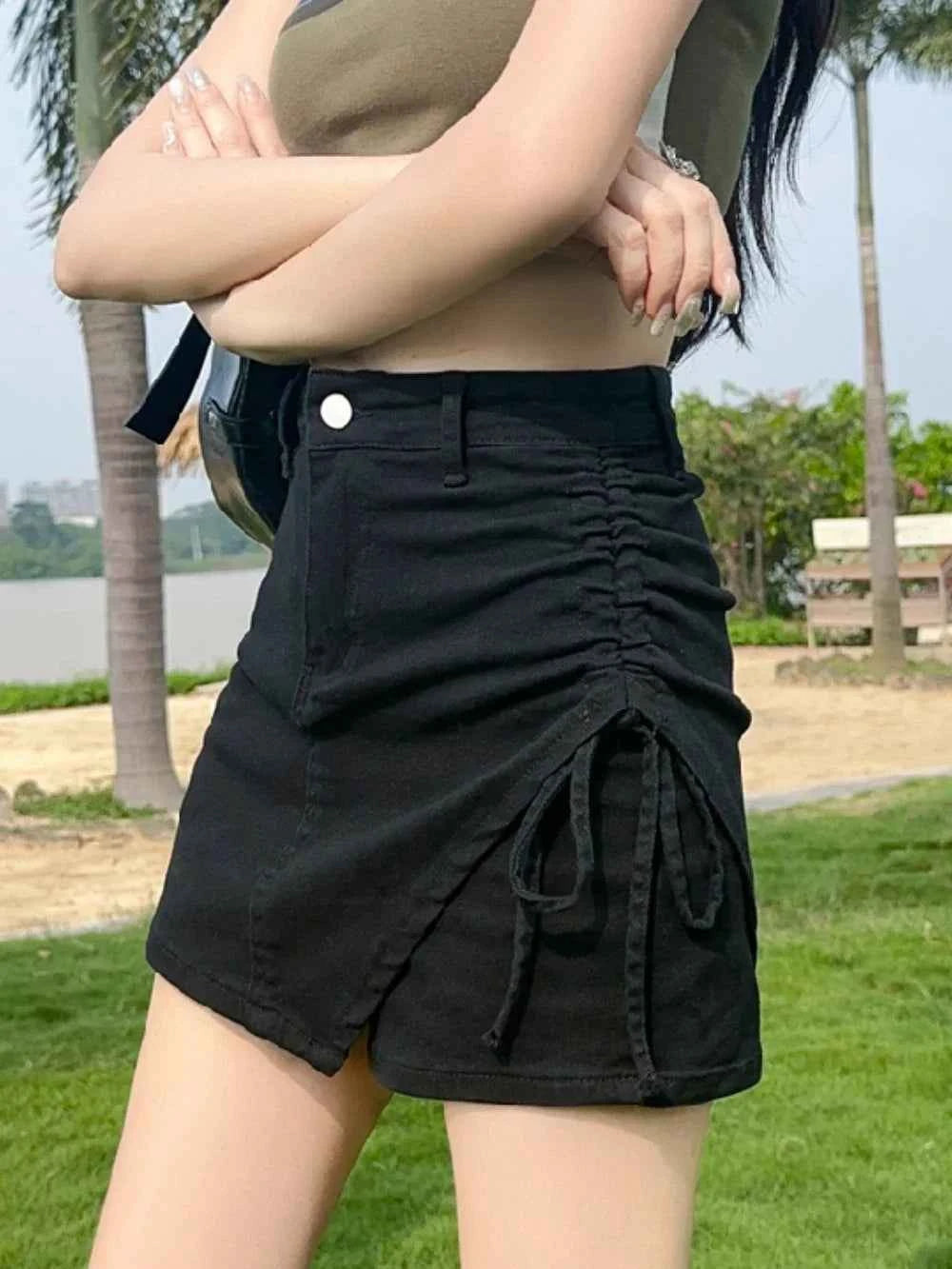 Sexy Culotte Denim Shorts for Women New In Jorts Y2k Harajuku Korean Style Youthful 2000s Clothes Classic Short Jean Pants Woman