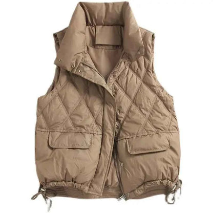 Padded Coats Down Vest Jacket For Women Very Warm Hit High Quality New Feather Coat Sleeveless Vests Jackets Woman Winter 2025