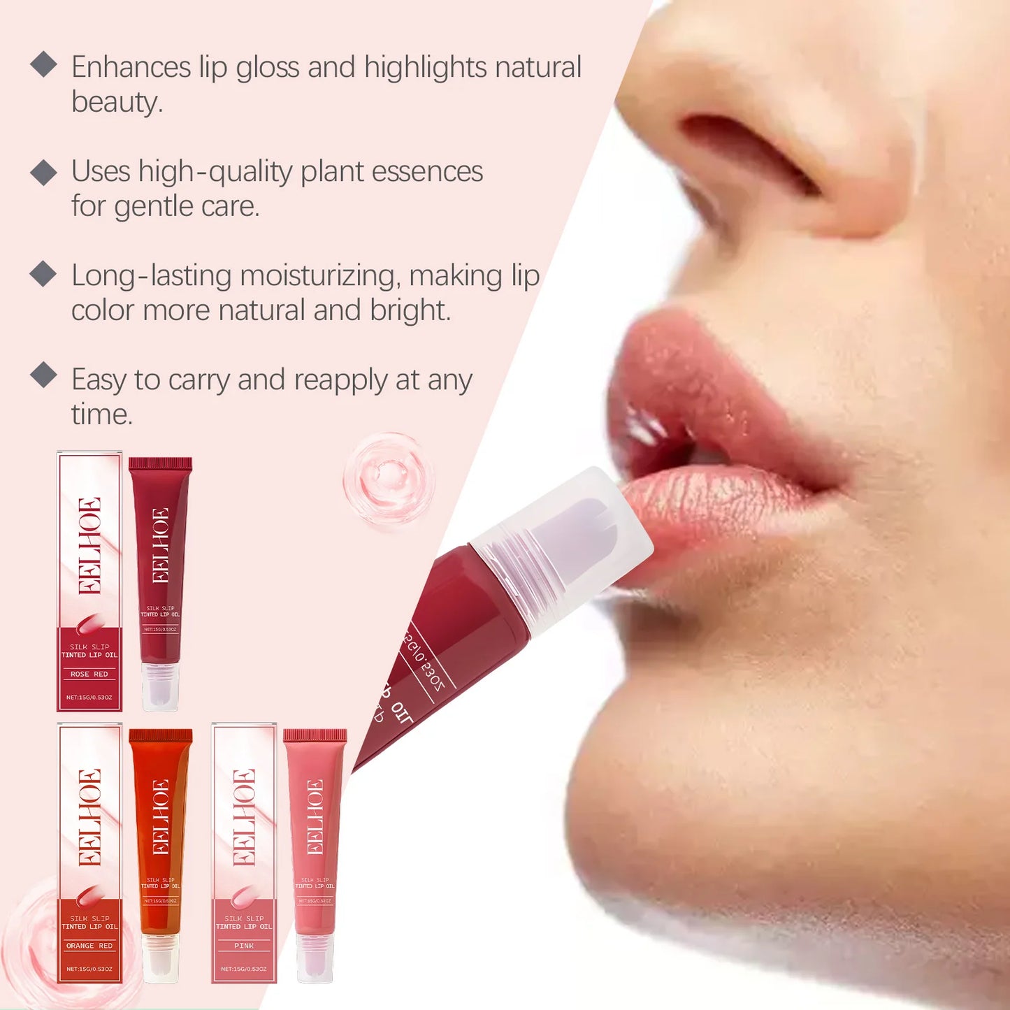 EELHOE Moisturizing Lip Oil Series Waterproof Long-Lasting Non-stick Cup Non-flaking Make up Liquid Lipstick Lips Cosmetics 15g