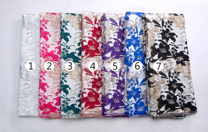 Kalume 2025 African Gilding Jacquard Lace Fabric High Quality Brocade Lace Fabric Ship From U.S. For Sewing Party Dress F4329